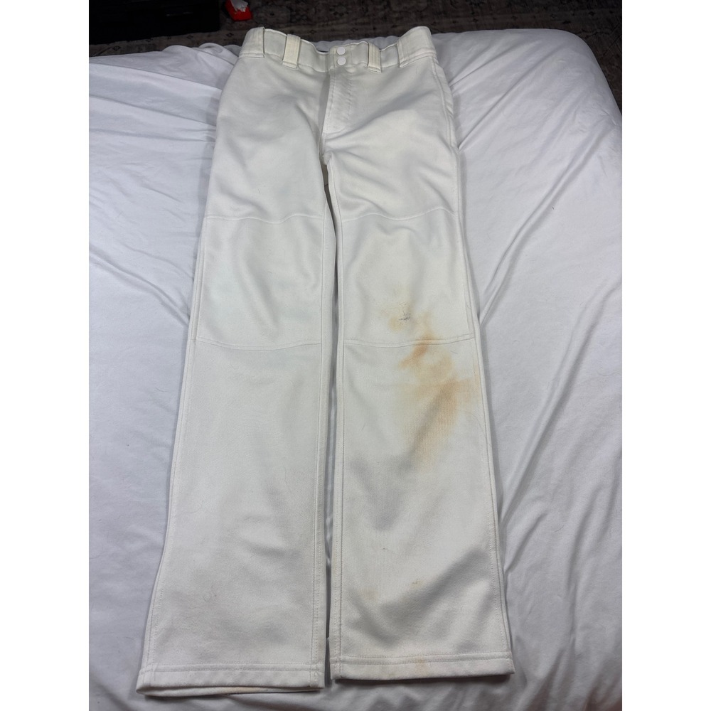 Mizuno Performance Youth Baseball Pants White YXL 28-30 Sliding Stains